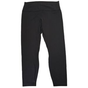 Lululemon Align Pant II Black 25" Crop Athletic Leggings Nulu Stretch Size 12